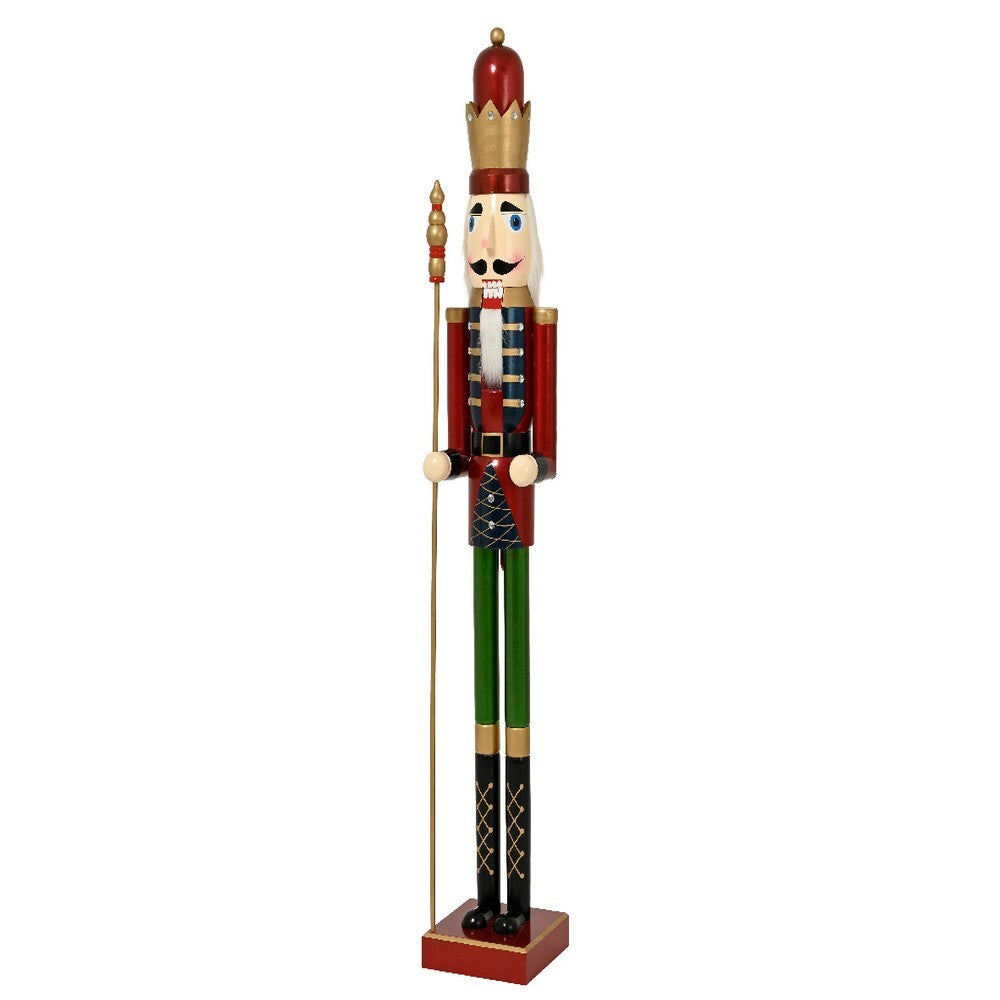Kaemingk Nutcracker Firwood W/Scepter Red 89cm