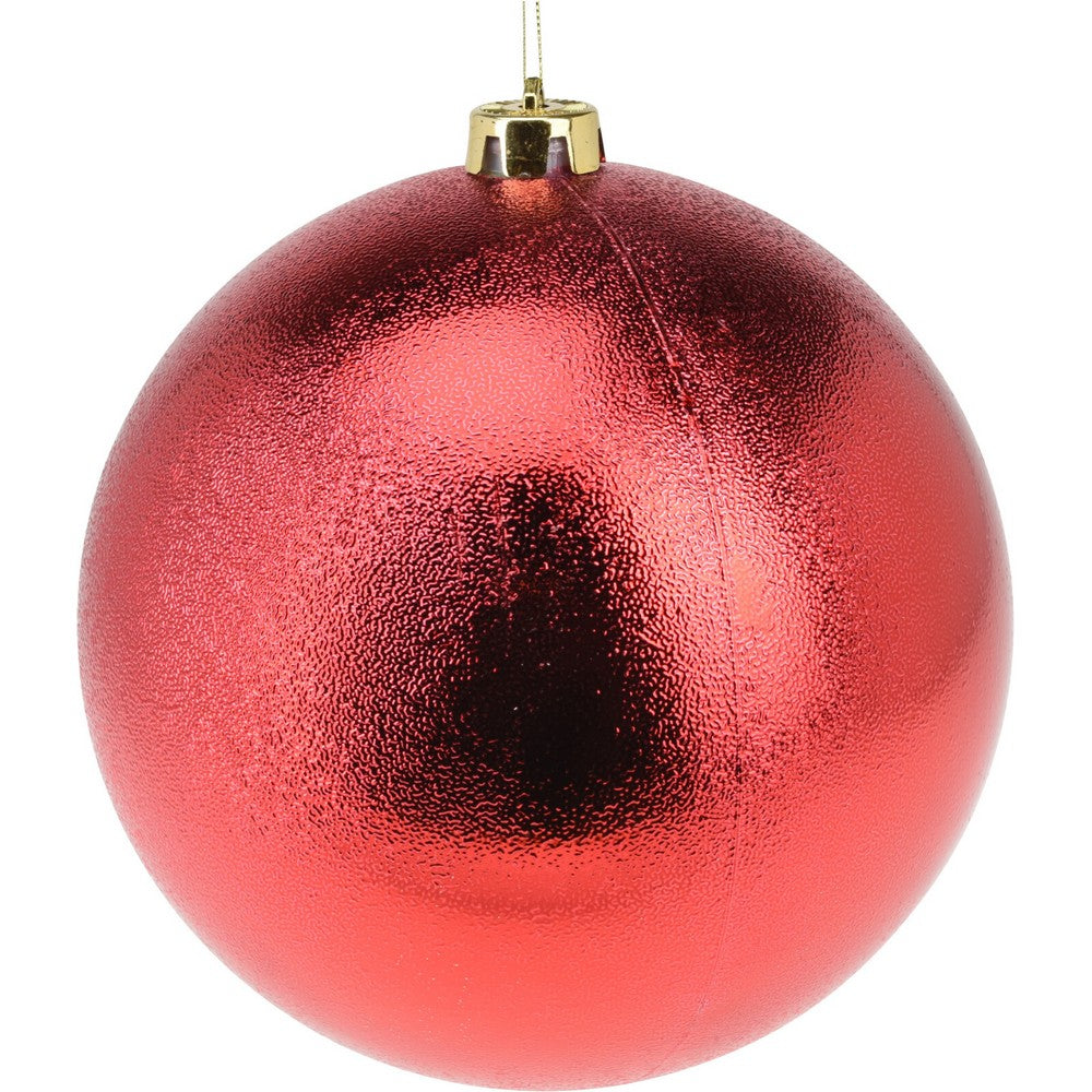 Koopman Christmas Ball, Xmas Ornament, Holiday Seasonal Decoration for Tree, Home, Office, Party, Tabletop & Festive Display, – 140mm Red Assorted 1 Piece