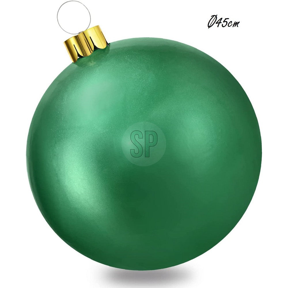 Koopman Inflatable Christmas Ball, Xmas Ornament, Holiday Seasonal Decoration for Tree, Home, Garden, Party & Festive Display –  45cm Green