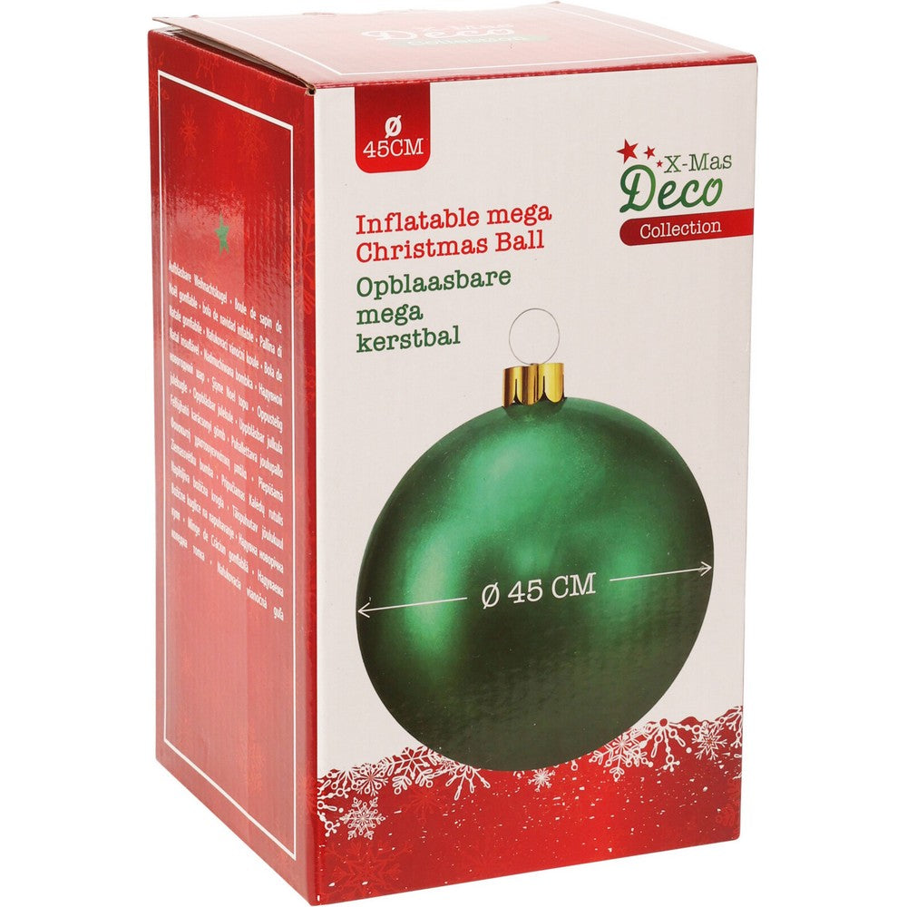 Koopman Inflatable Christmas Ball, Xmas Ornament, Holiday Seasonal Decoration for Tree, Home, Garden, Party & Festive Display –  45cm Green