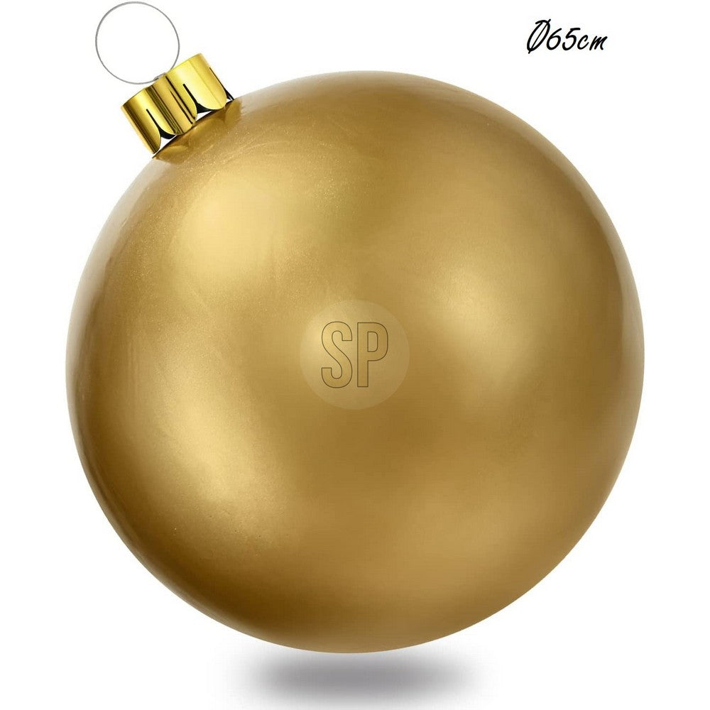 Koopman Inflatable Christmas Ball, Xmas Ornament, Holiday Seasonal Decoration for Tree, Home, Garden, Party & Festive Display –  65cm Gold