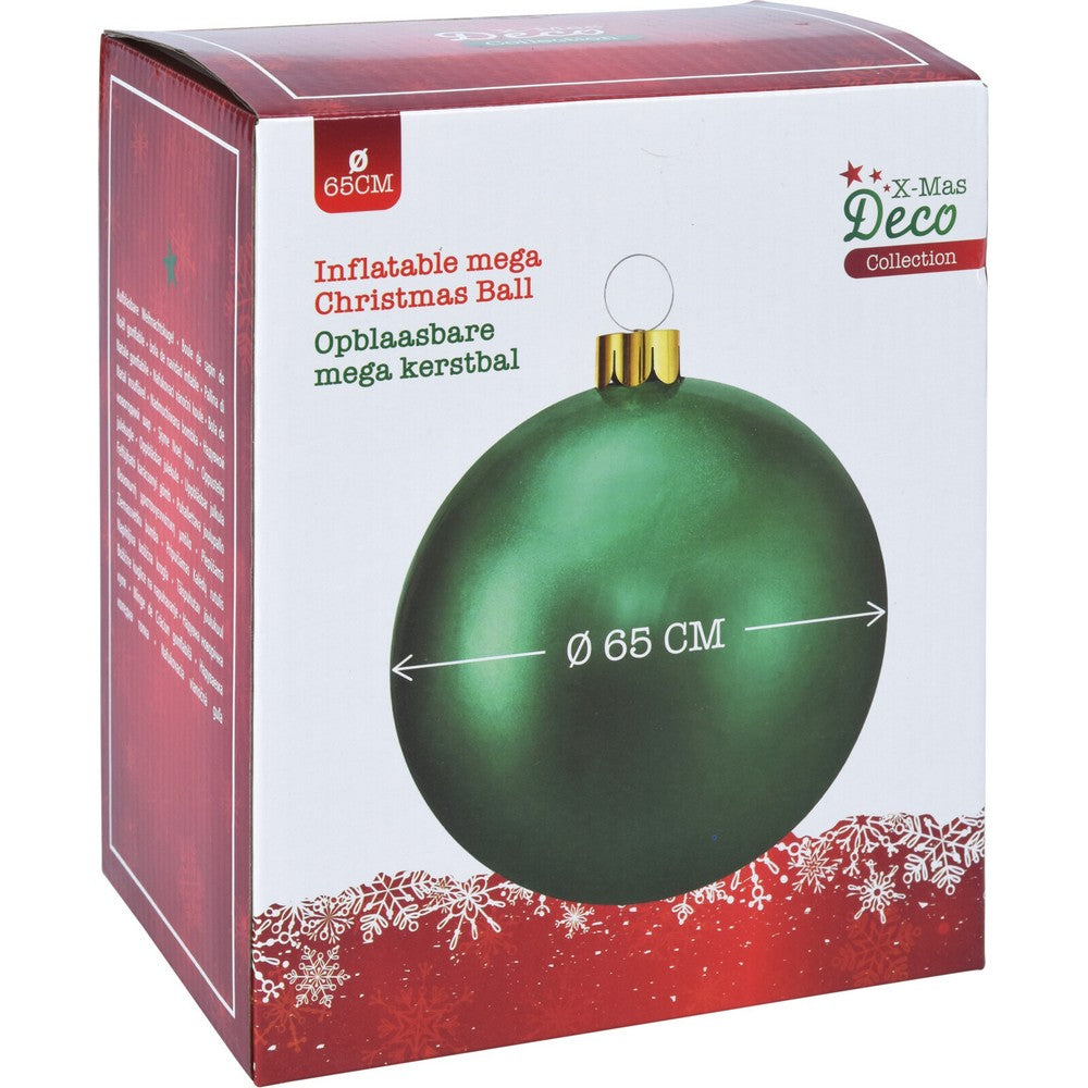 Koopman Inflatable Christmas Ball, Xmas Ornament, Holiday Seasonal Decoration for Tree, Home, Garden, Party & Festive Display –  65cm Green