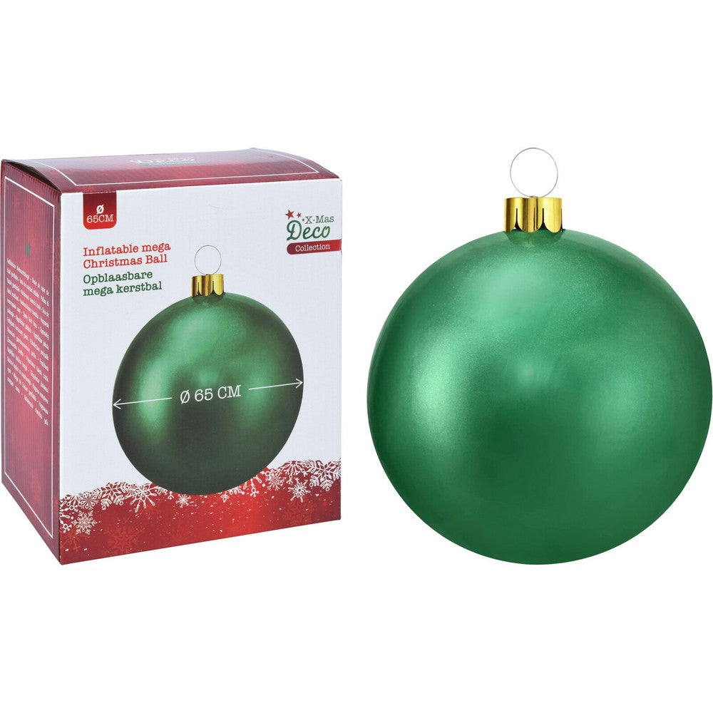 Koopman Inflatable Christmas Ball, Xmas Ornament, Holiday Seasonal Decoration for Tree, Home, Garden, Party & Festive Display –  65cm Green