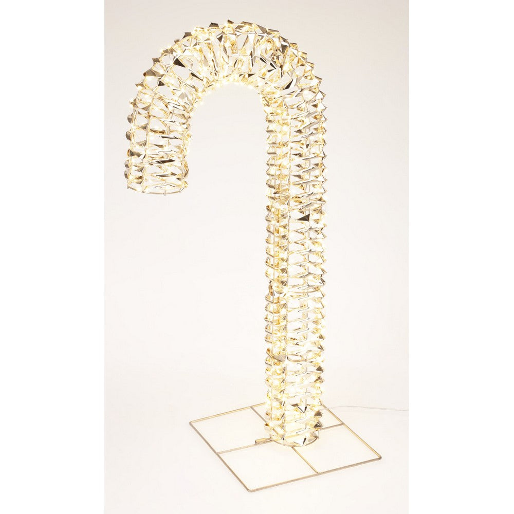 Koopman Candy Cane LED Decoration – 75cm Gold Christmas Ornament, Holiday Seasonal Decor for Home, Garden, Tree & Festive Display