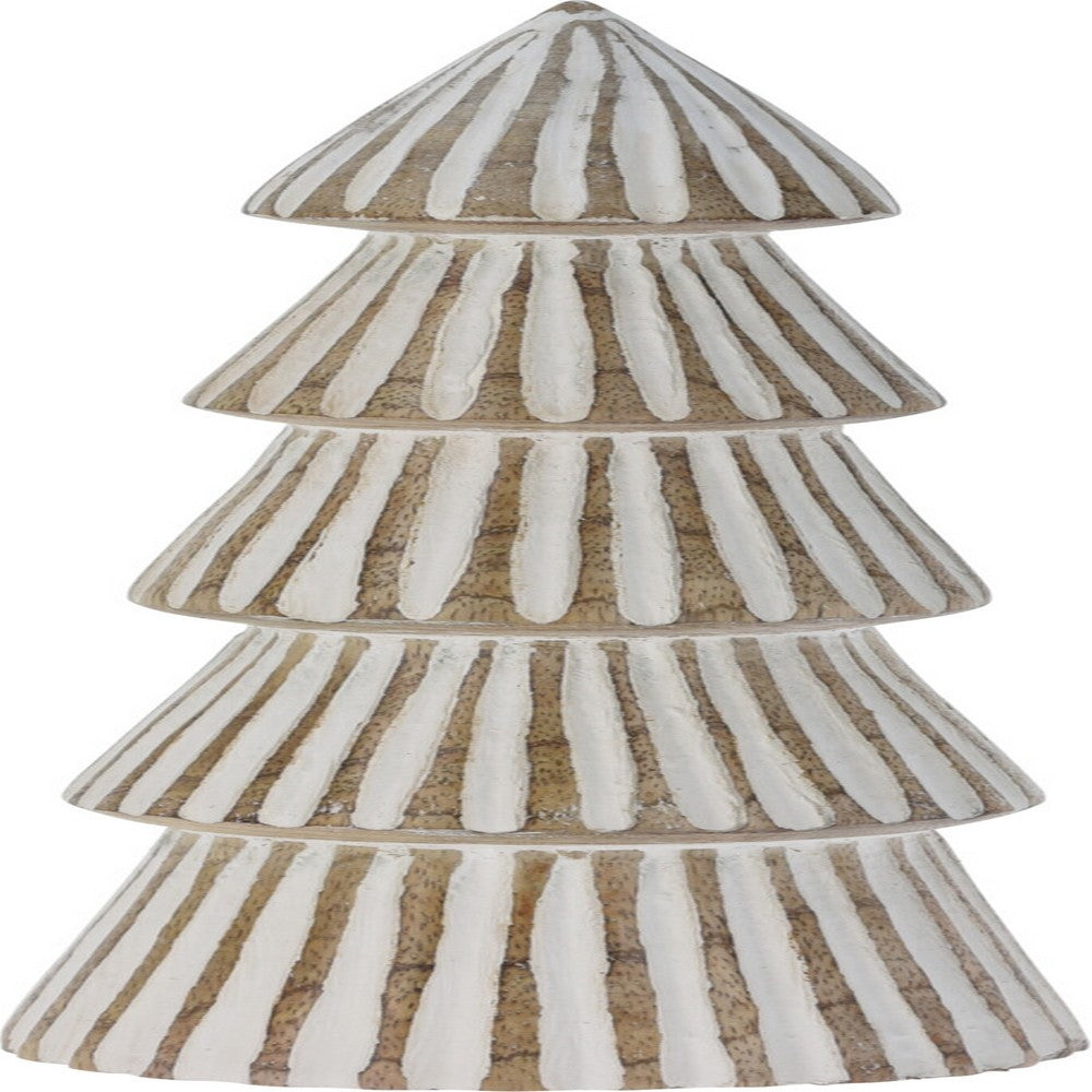 Homesmiths Xmas Tree Wood White 20cm