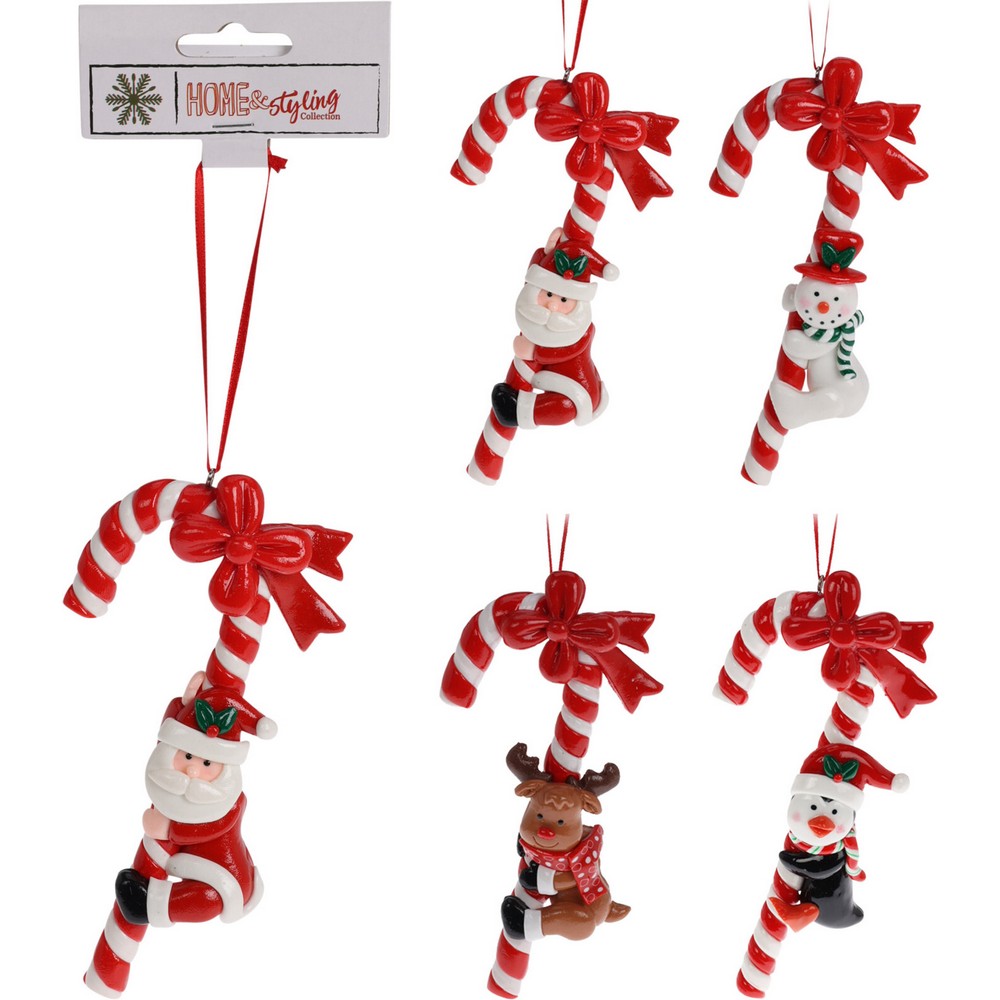 Koopman Candy Cane Hanging Decoration, Christmas Ornament, Holiday Seasonal Decor for Tree, Home, Tabletop & Festive Display, – 15cm Assorted 1 Piece