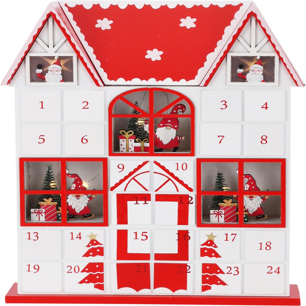 Homesmiths Advent Calendar Led Red