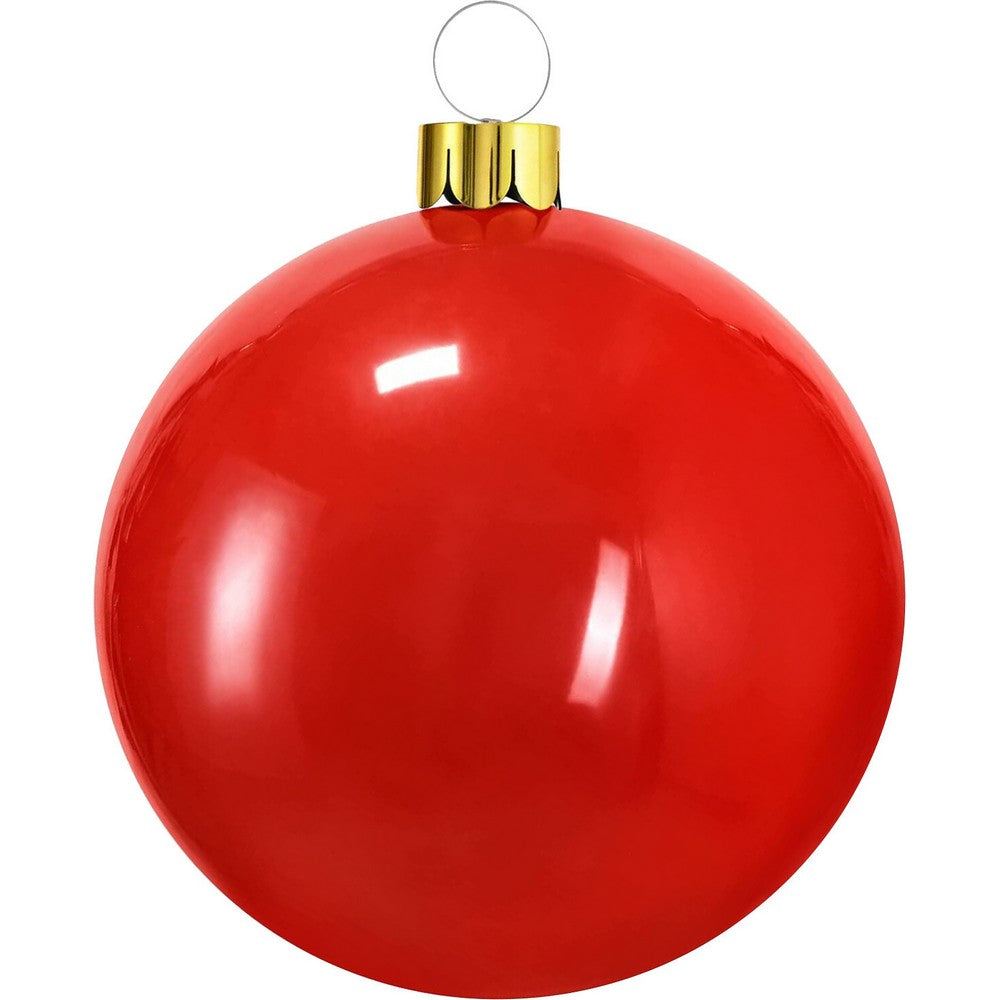 Koopman Inflatable Christmas Ball, Xmas Ornament, Holiday Seasonal Decoration for Tree, Home, Garden, Party & Festive Display –  45cm Red