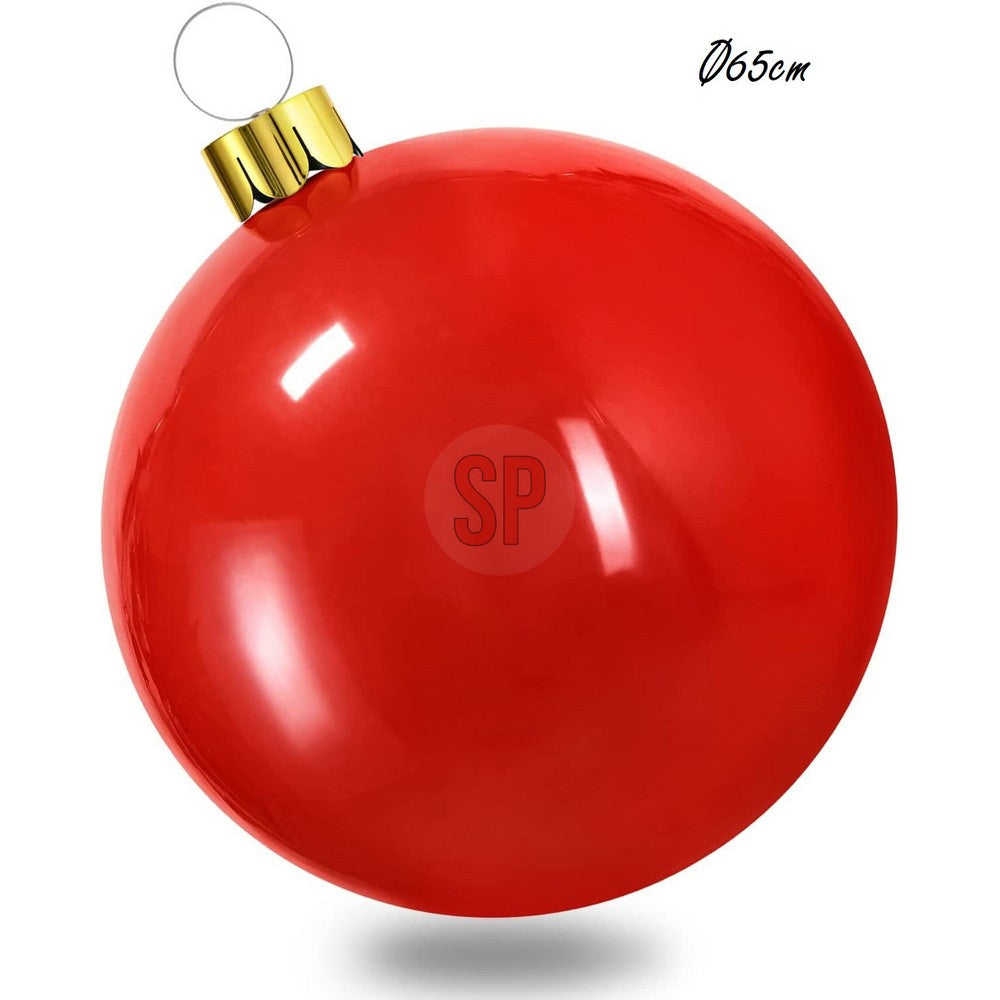 Koopman Inflatable Christmas Ball, Xmas Ornament, Holiday Seasonal Decoration for Tree, Home, Garden, Party & Festive Display –  65cm Red