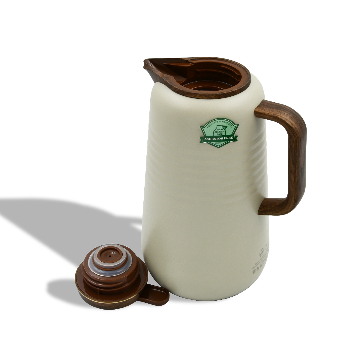 Homesmiths Lavinder 1L Vacuum Flask White Wooden