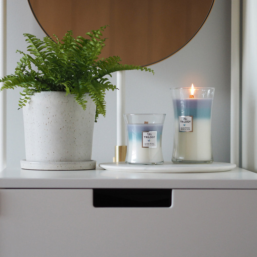 Woodwick Trilogy Medium Candle Calming Retreat