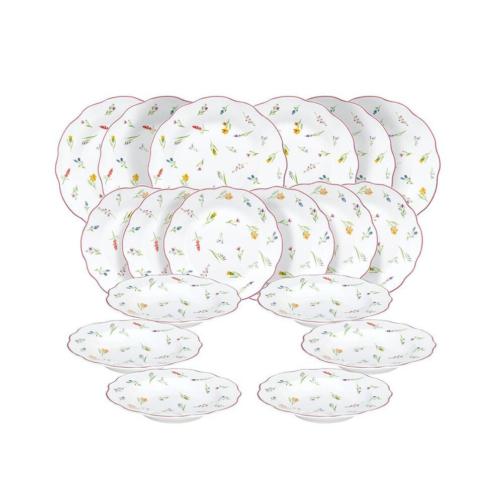 Tognana Cappettata 18-Piece Dinnerware Set – Elegant Porcelain Table Set for 6 Persons, Plates & Bowls, Modern Dining & Kitchen Tableware