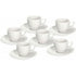 Tognana Golf Bianco 6-Piece Coffee Cup Set – Elegant Porcelain Cups for Espresso, Cappuccino & Coffee, Home, Office & Dining Tableware