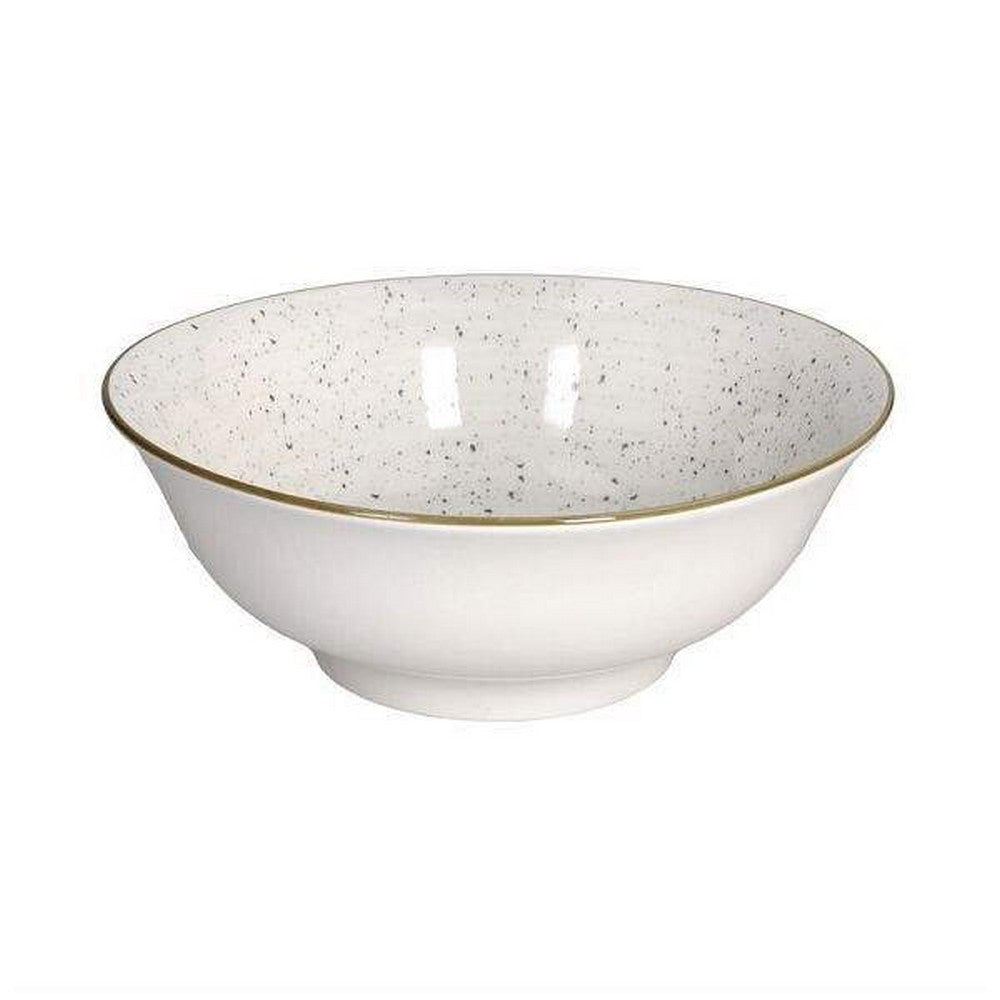Tognana Bamboo Bianco 21cm Salad Bowl – Elegant Bamboo & Porcelain Bowl for Salads, Fruits & Snacks, Modern Design for Home, Office & Dining Tableware
