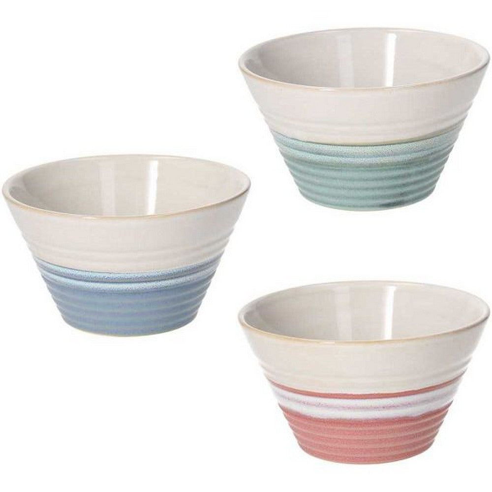 Tognana Madrid Maui 13cm Bowl with Foot – Elegant Porcelain Bowl for Soups, Desserts & Snacks for Home, Office & Dining Tableware, Assorted 1 Piece