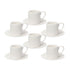 Tognana Copenaghen 6-Piece Cup & Saucer Set – Elegant Porcelain Tea & Coffee Cups with Saucers, Modern Design for Home, Office & Café