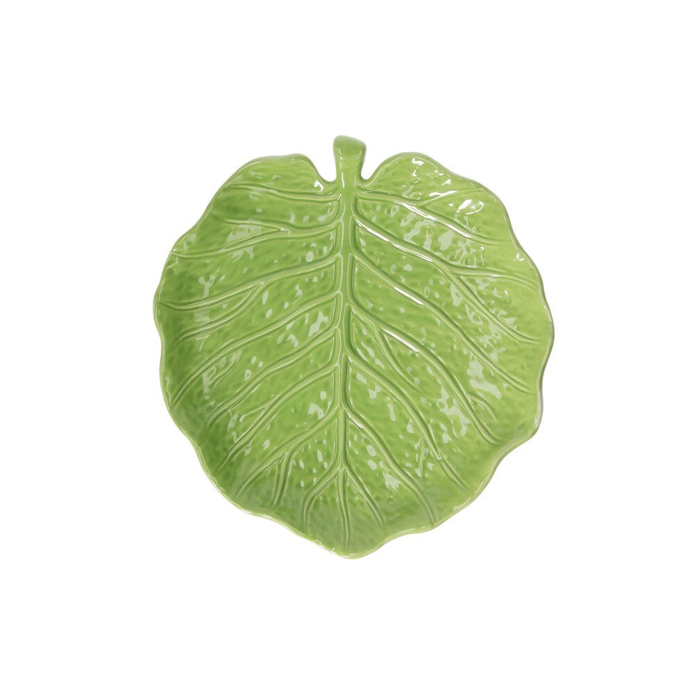 Tognana Relief Leaf Dinner Plate – Elegant Porcelain Plate for Main Courses, Salads & Snacks, Decorative Leaf Design for Home & Dining