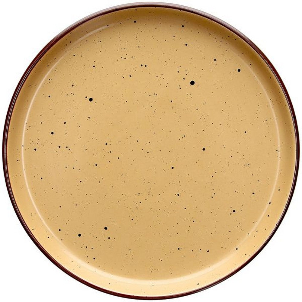 Tognana Urban Ocra 20cm Dessert Plate – Porcelain Plate for Desserts, Appetizers & Snacks, Modern Ochre Design for Home & Dining