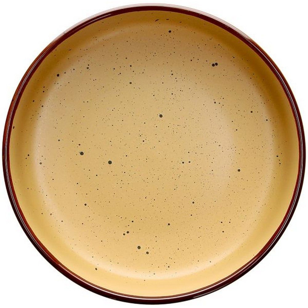 Tognana Urban Ocra 18cm Soup Plate – Porcelain Bowl for Soups, Salads & Desserts, Modern Ochre Design for Home & Dining