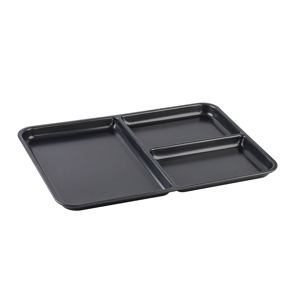 Baker's Secret 3 Divided Cookie Sheet – Non-Stick Baking Tray, Multi-Section Pan for Cookies, Biscuits & Roasting, Oven-Safe Kitchen Bakeware