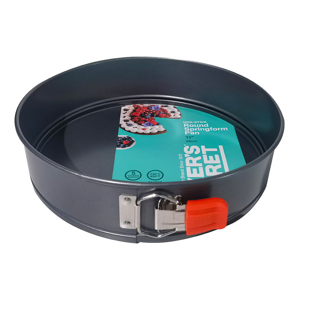 Baker's Secret Essential Line Springform Pan – Non-Stick Round Cake Tin for Cheesecakes & Delicate Baking, Leak-Proof, Easy Release, Oven-Safe Bakeware