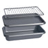 Baker's Secret Essential Toaster Oven Set – Non-Stick Mini Bakeware for Compact Ovens, Ideal for Toasting, Baking & Roasting, Oven-Safe