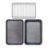 Baker's Secret Essential Toaster Oven Set – Non-Stick Mini Bakeware for Compact Ovens, Ideal for Toasting, Baking & Roasting, Oven-Safe