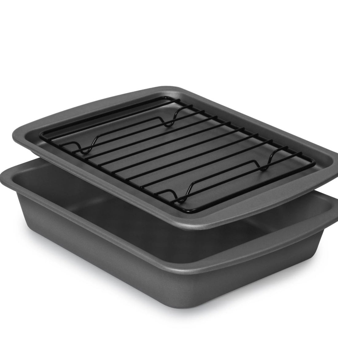 Baker's Secret Essential Toaster Oven Set – Non-Stick Mini Bakeware for Compact Ovens, Ideal for Toasting, Baking & Roasting, Oven-Safe