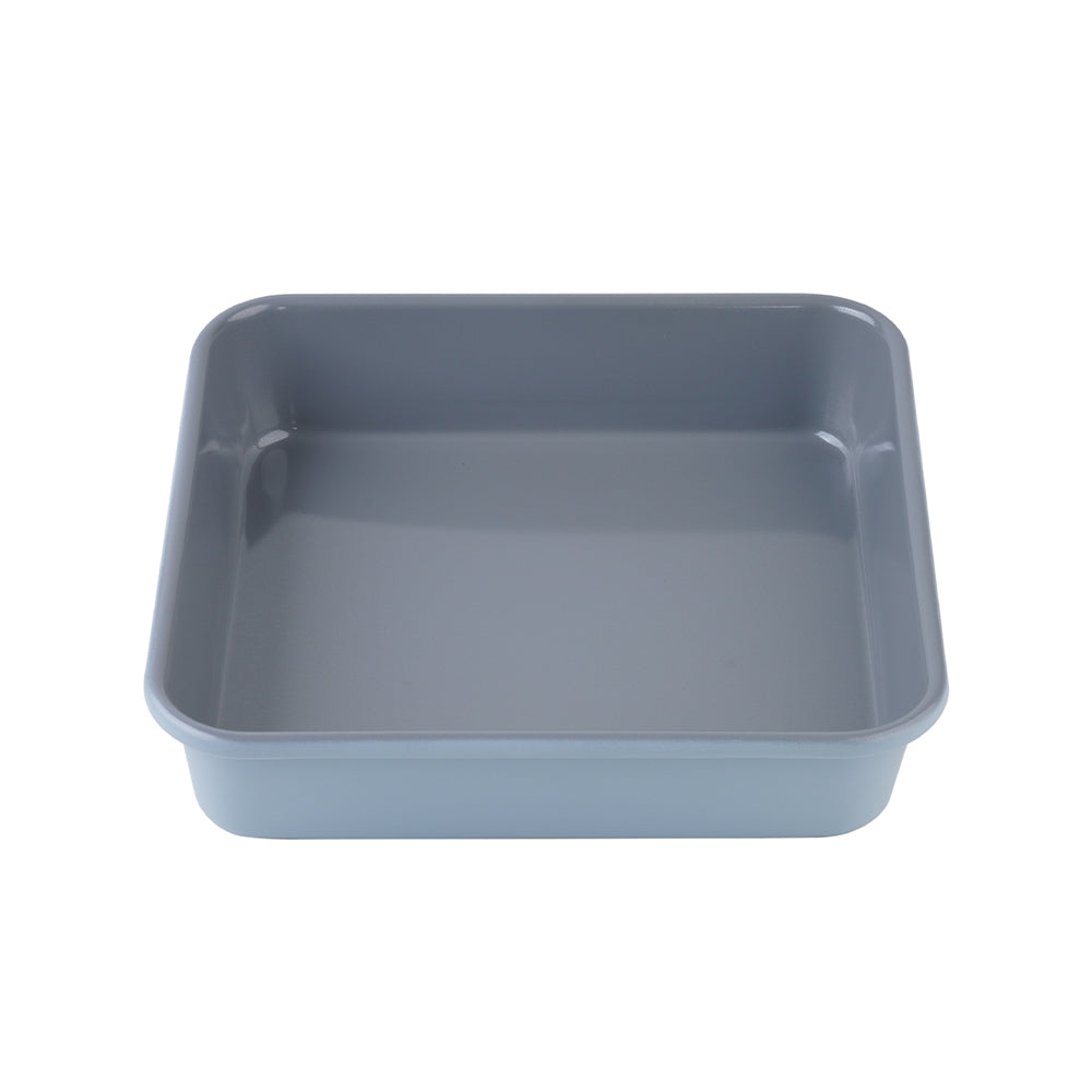 Baker's Secret Two-Tone Square Baking Pan - Non-Stick Cake Tin, Heavy-Duty Carbon Steel, Ideal for Brownies, Cakes & Roasting