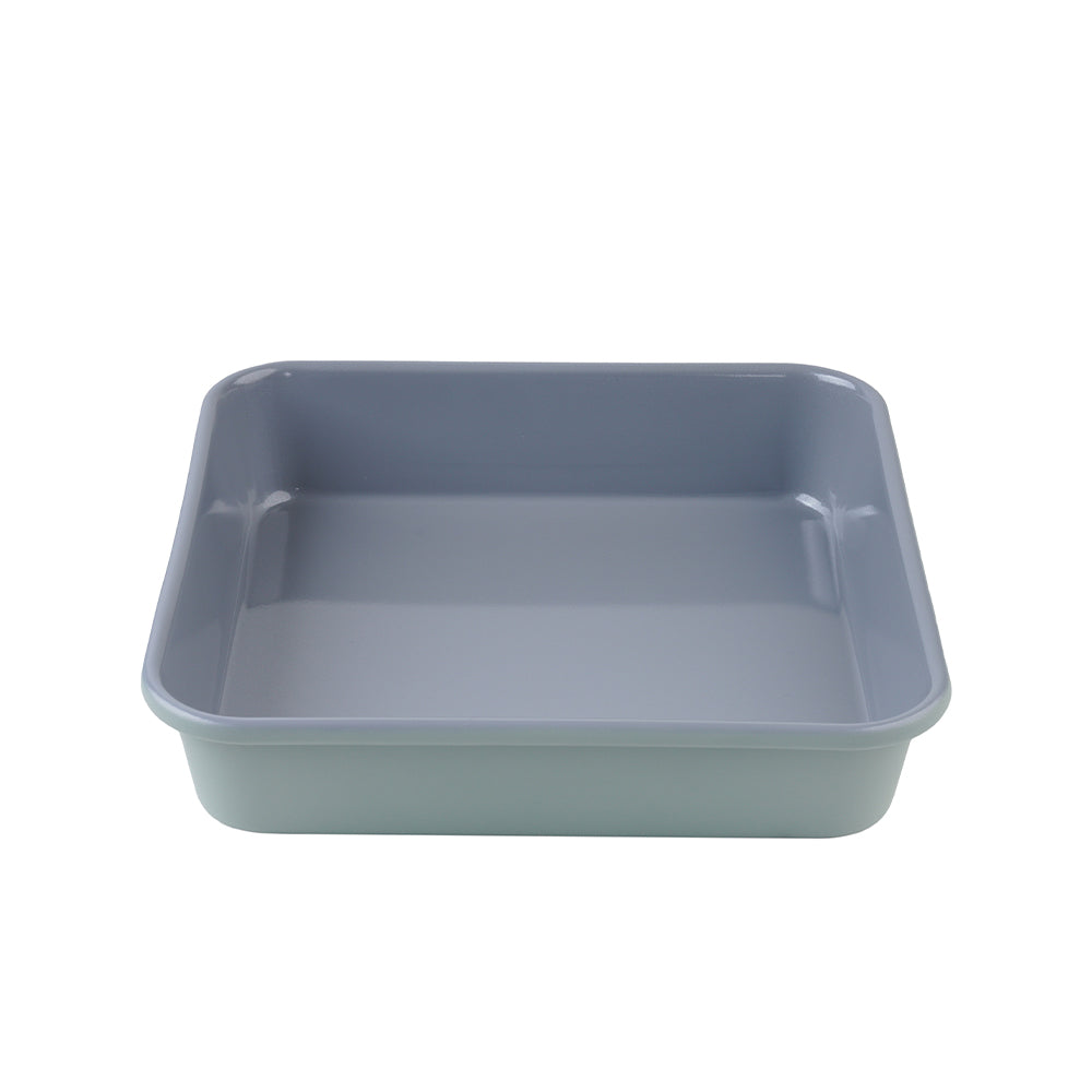 Baker's Secret Two-Tone Square Baking Pan - Non-Stick Cake Tin, Heavy-Duty Carbon Steel, Ideal for Brownies, Cakes & Roasting