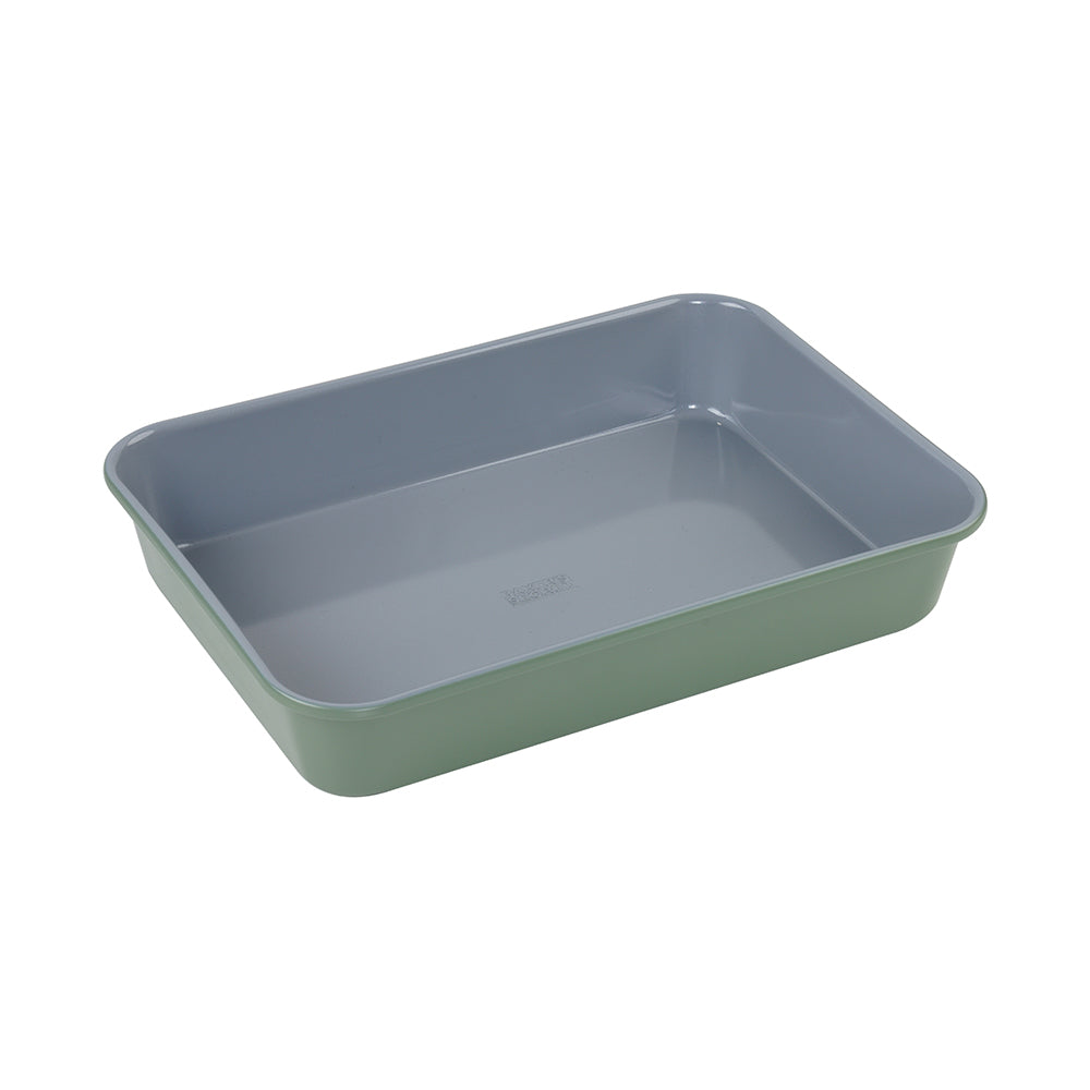 Baker's Secret Two-Tone Rectangular Baking Pan –  Non-Stick Roasting Tray, Heavy-Duty Carbon Steel, Ideal for Lasagna, Roasting & Baking