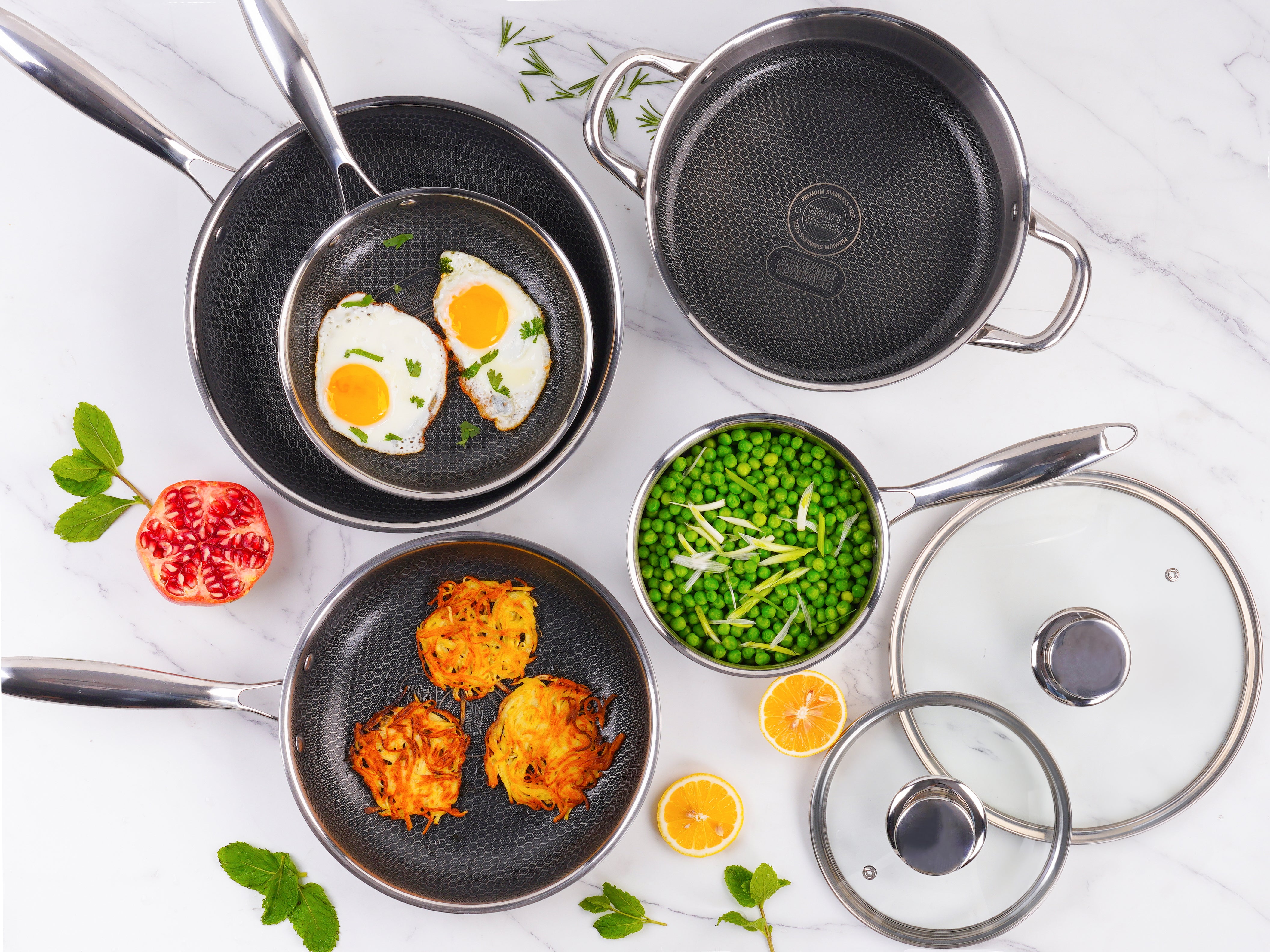 Baker's Secret 24cm Triple Layer Non-Stick Fry Pan – Premium Cookware for Frying, Sautéing & Everyday Cooking