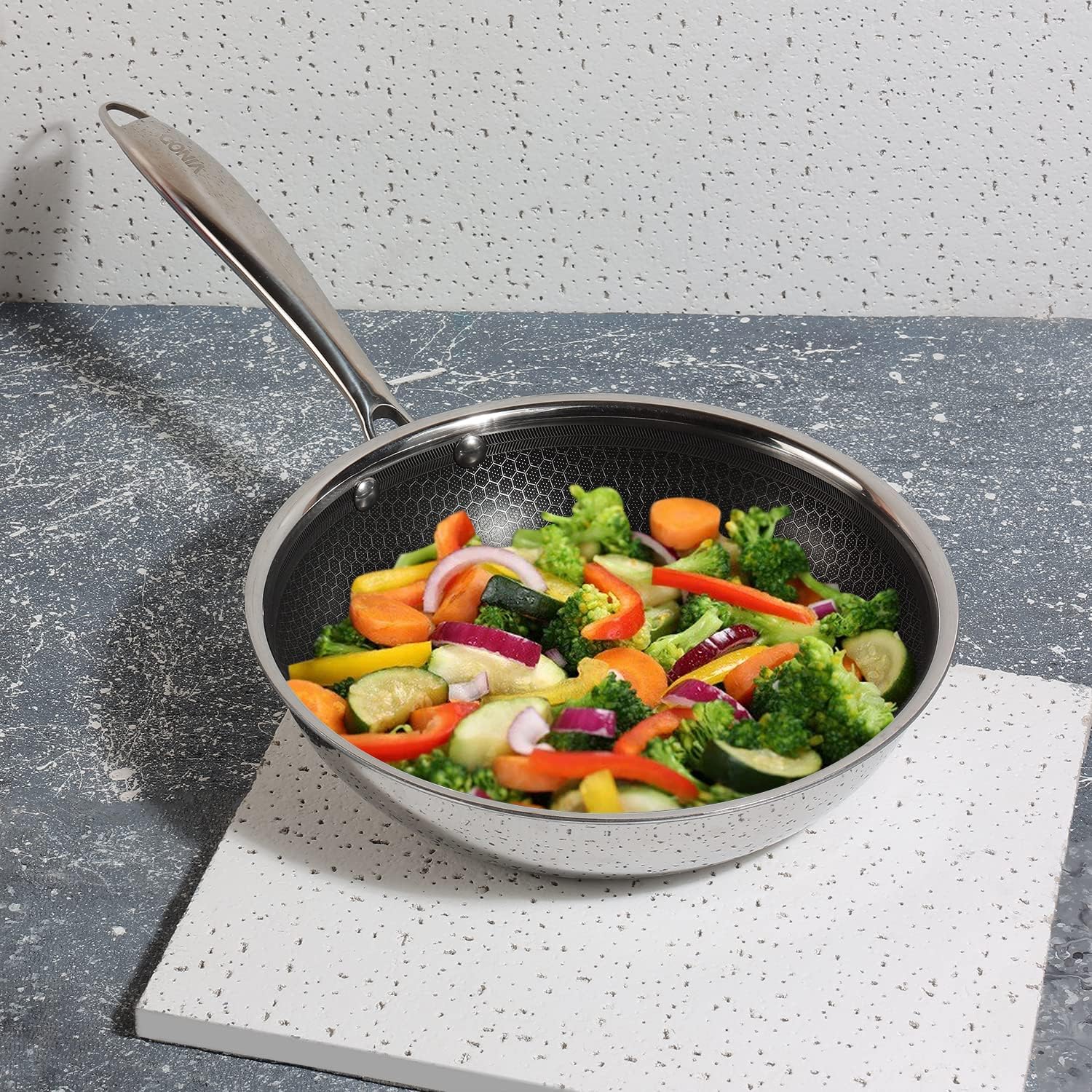 Baker's Secret 28cm Triple Layer Non-Stick Fry Pan – Heavy Duty Cookware for Frying, Sautéing, and Everyday Cooking