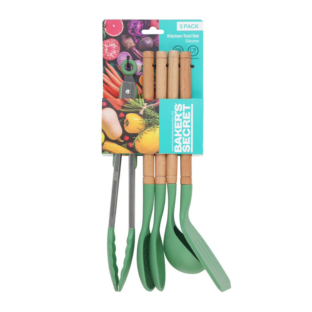 Baker's Secret 5-Piece Kitchen Tool Set – Versatile Kitchenware for Cooking, Serving & Food Preparation