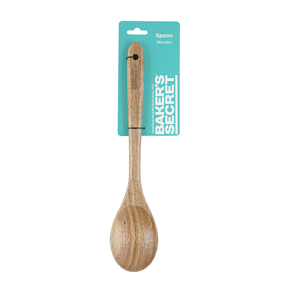 Baker's Secret 33cm Wooden Spoon – Versatile Kitchenware for Stirring, Cooking & Non-Scratch Cooking