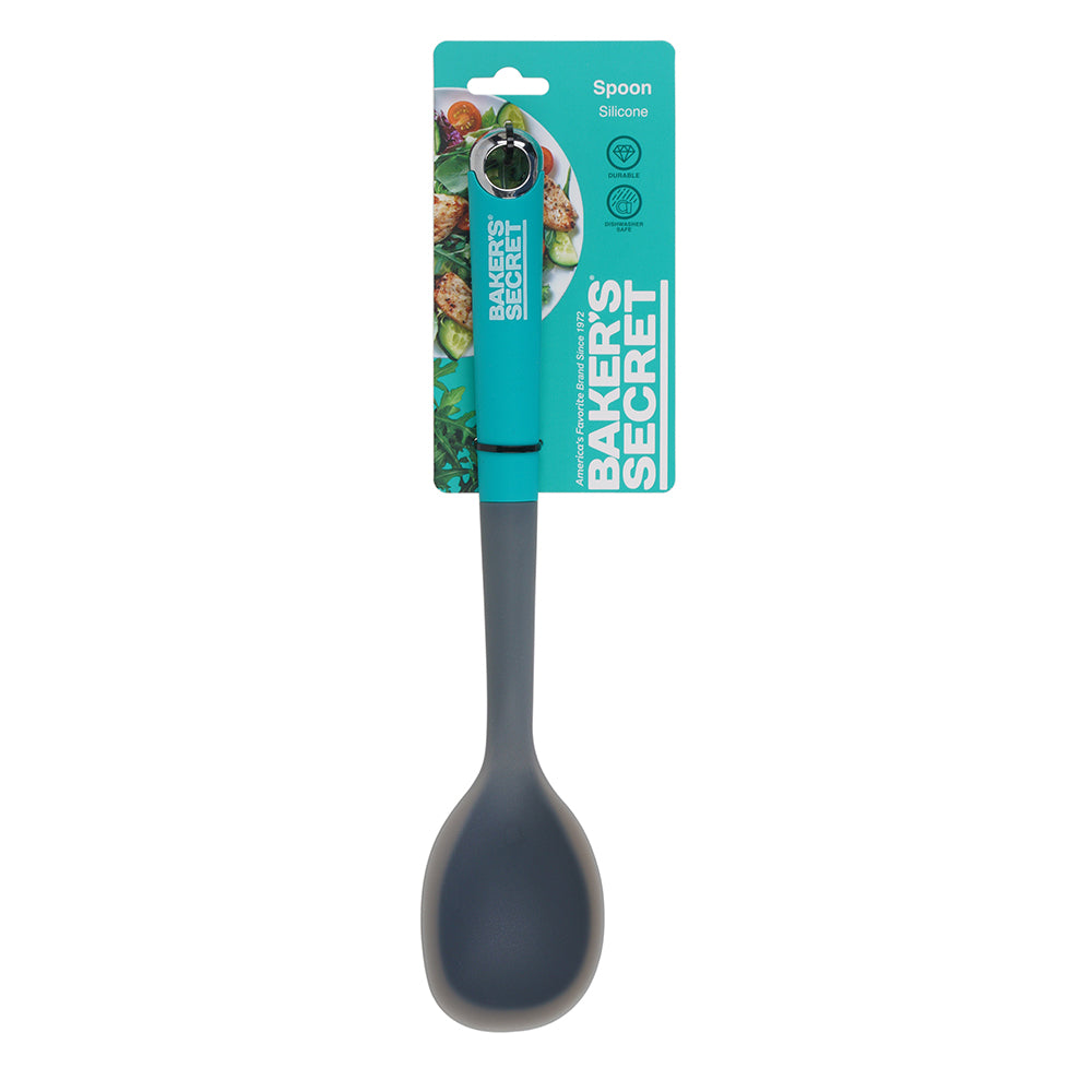 Baker's Secret Platinum Silicone Spoon – Heat-Resistant Kitchen Accessory for Stirring, Serving & Non-Scratch Cooking