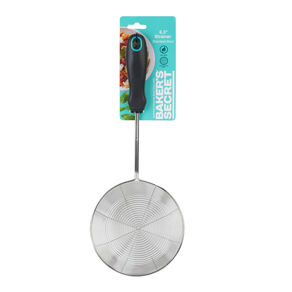 Baker's Secret Stainless Steel Strainer – Versatile Kitchen Accessory for Straining, Sifting & Food Preparation