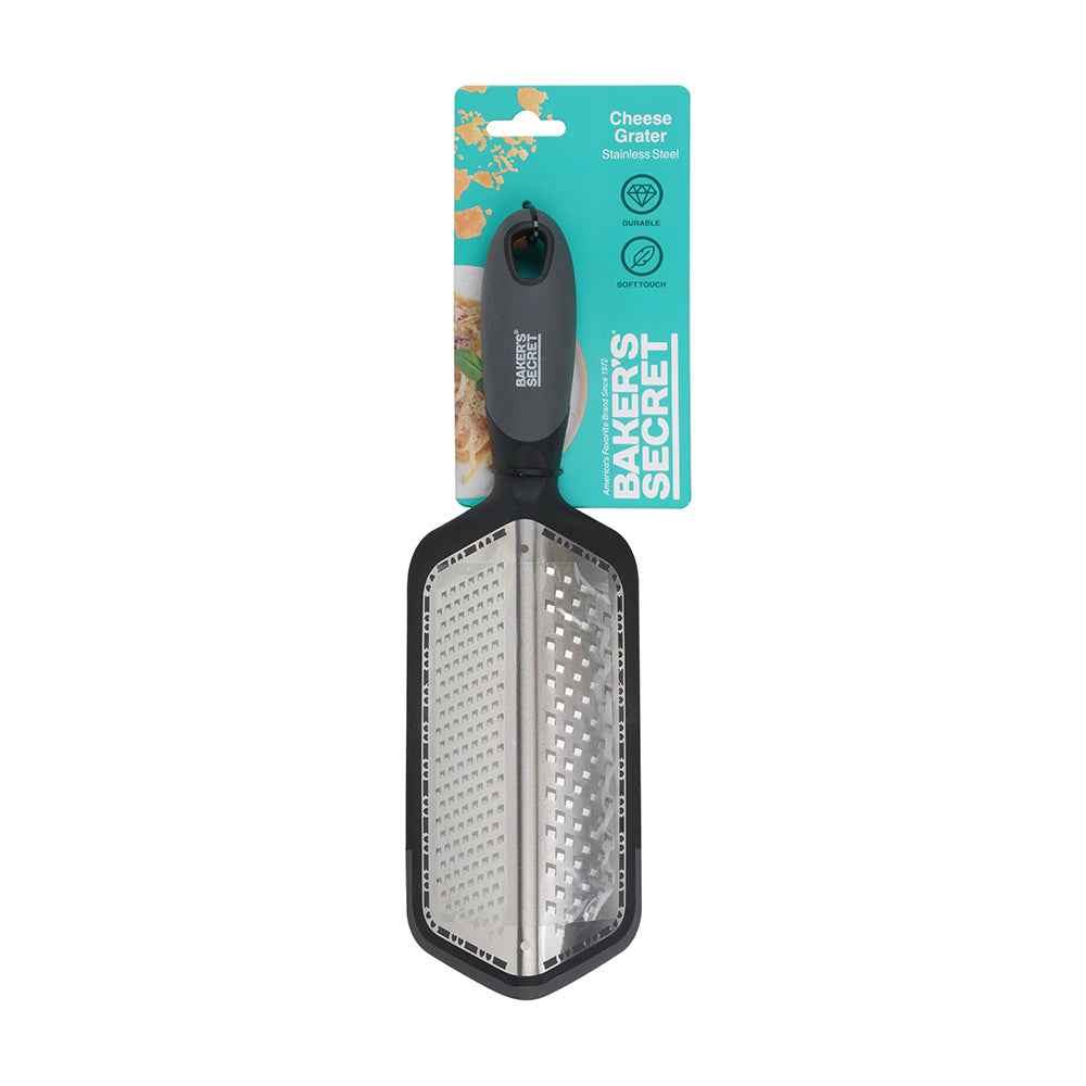 Baker's Secret 30cm Two-Side Stainless Steel Cheese Grater – Durable Kitchen Accessory for Grating, Slicing & Food Preparation