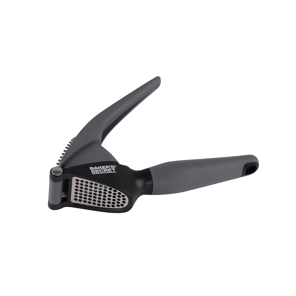 Baker's Secret 7.3 Inch Stainless Steel Garlic Press – Durable Kitchen Tool for Easy Garlic Crushing & Food Preparation