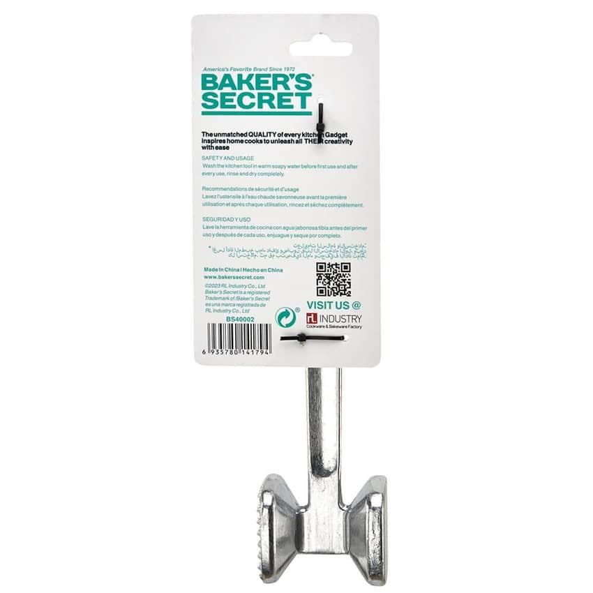 Baker's Secret 8.8 Inch Aluminium Meat Tenderizer – Durable Kitchen Tool for Tenderizing, Flattening & Meat Preparation