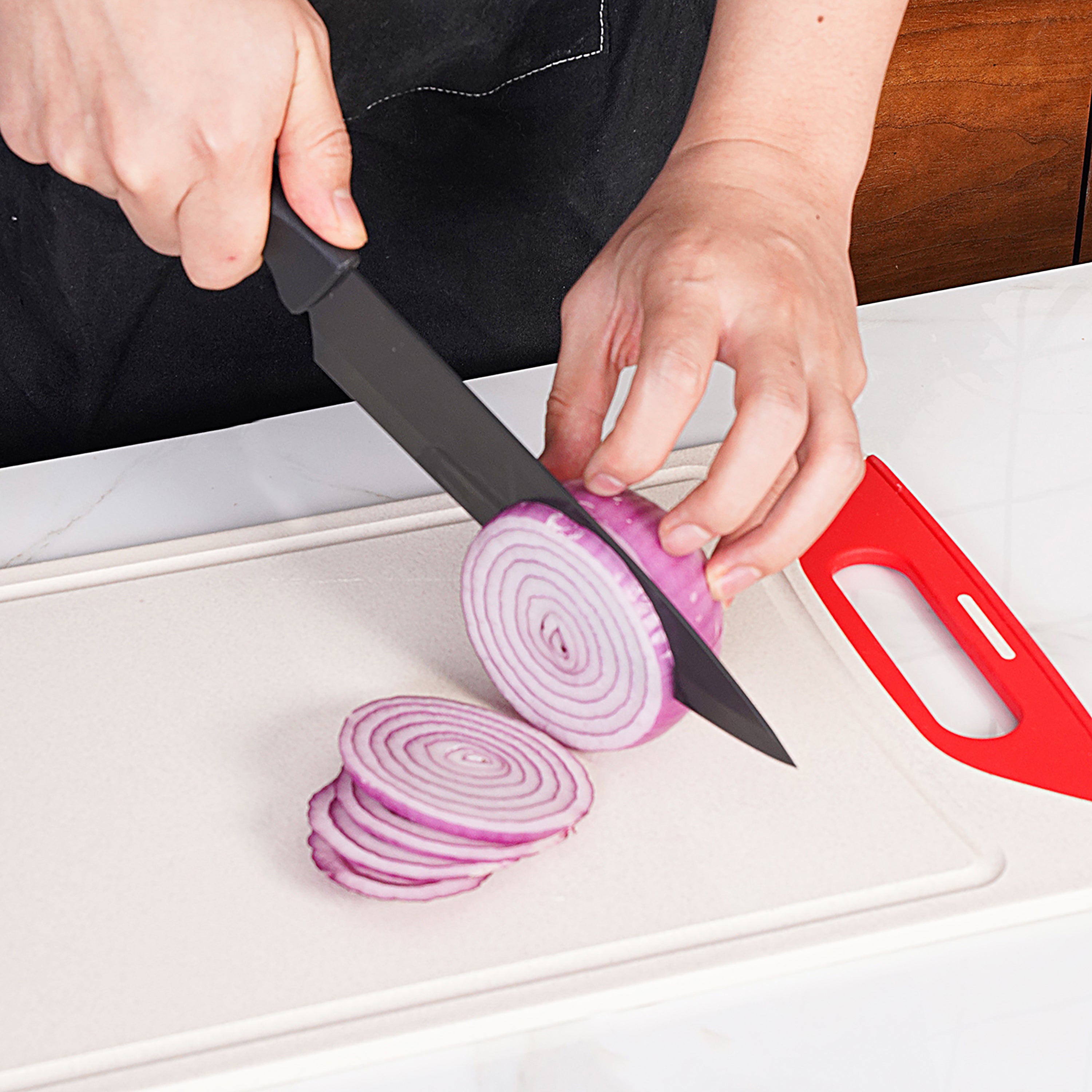 Baker's Secret 15.7 Inch Plastic Cutting Board – Durable Kitchen Accessory for Safe, Hygienic Food Preparation