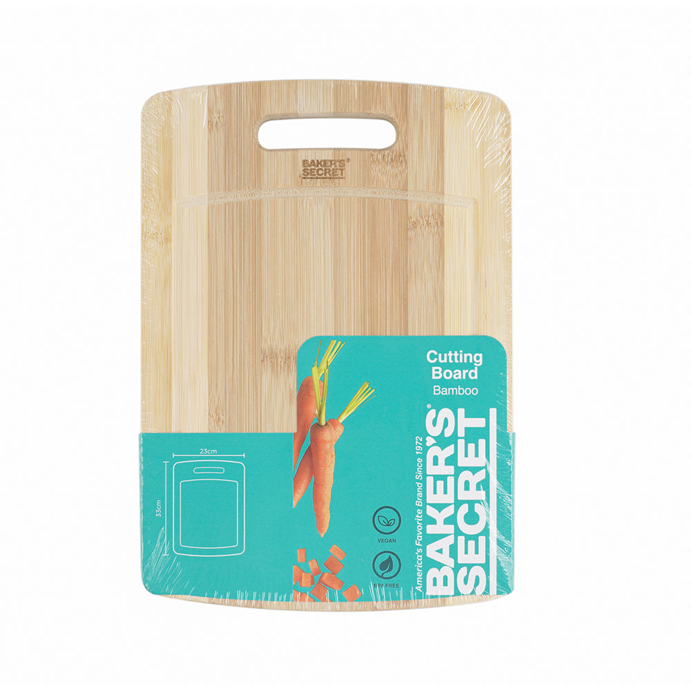 Baker's Secret 13 Inch Bamboo Cutting Board – Eco-Friendly Kitchen Accessory for Durable, Hygienic Food Preparation