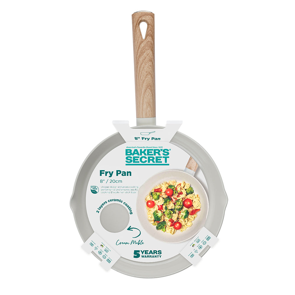 Baker’s Secret 20cm Pressed Aluminum Fry Pan – Lightweight Cookware for Frying, Sautéing & Everyday Cooking