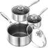 Baker's Secret 16cm Triple Layer Non-Stick Saucepan with Lid – Durable Cookware for Boiling, Simmering & Sauces