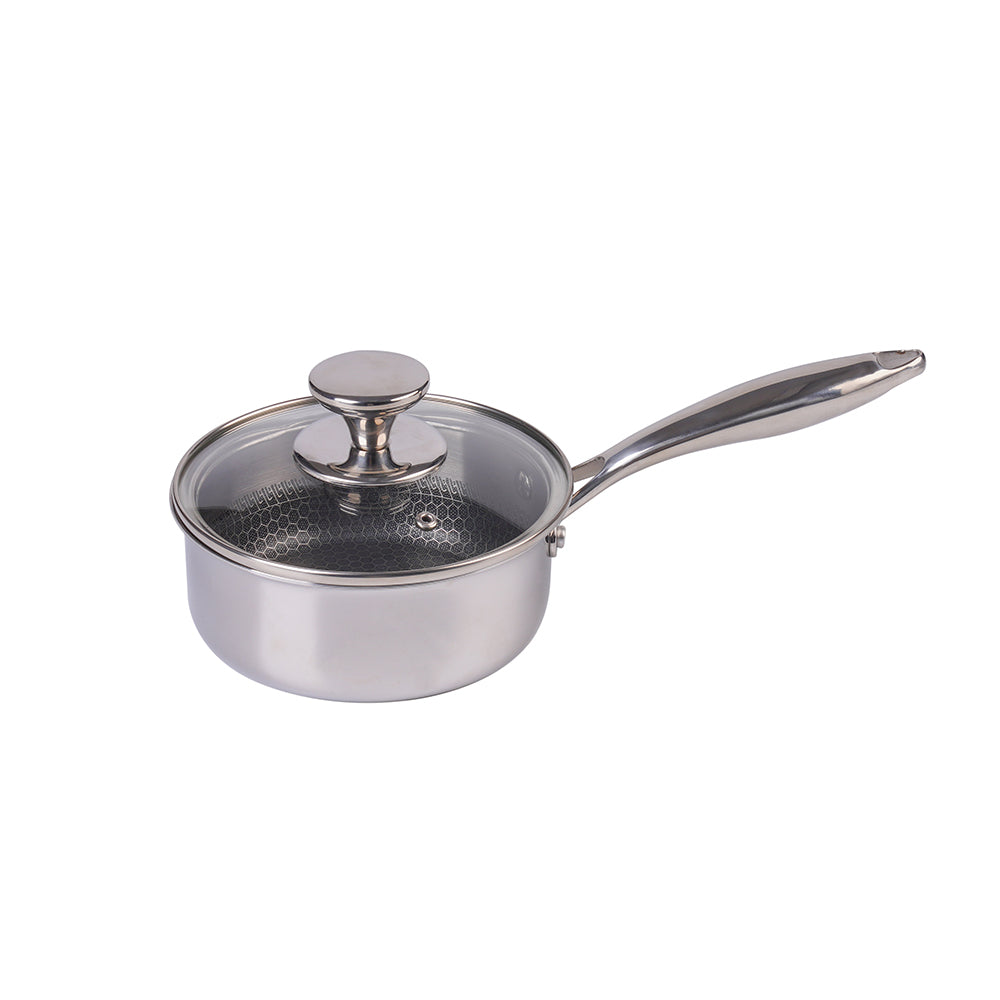 Baker's Secret 16cm Triple Layer Non-Stick Saucepan with Lid – Durable Cookware for Boiling, Simmering & Sauces
