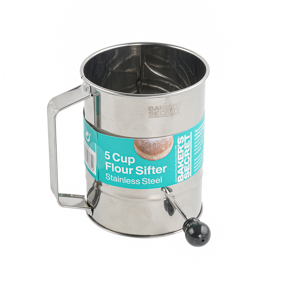 Baker's Secret Stainless Steel Flour Sifter 11cm – Durable Kitchen Tool for Fine Sifting and Baking Preparation