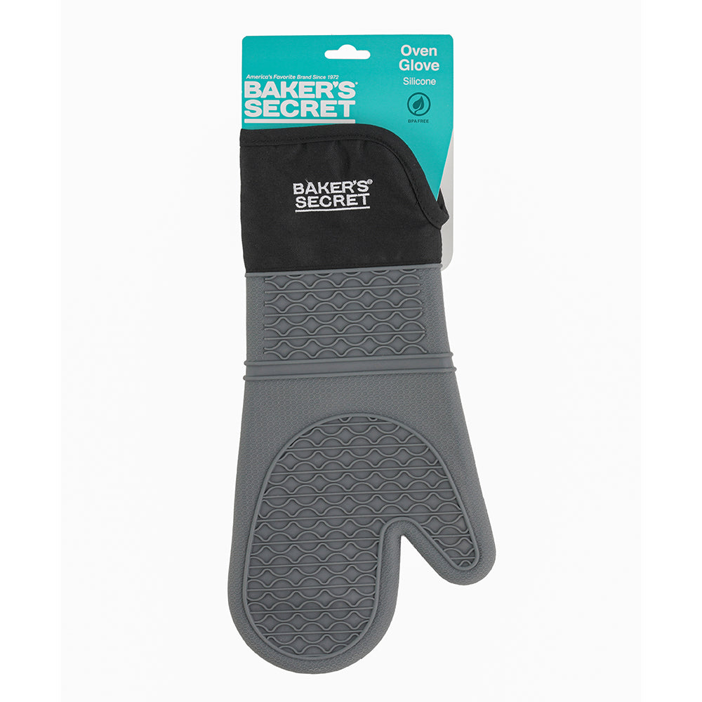 Baker's Secret Large Silicone Glove 38.5cm – Heat-Resistant, Non-Slip Kitchen Safety Glove for Baking and Cooking