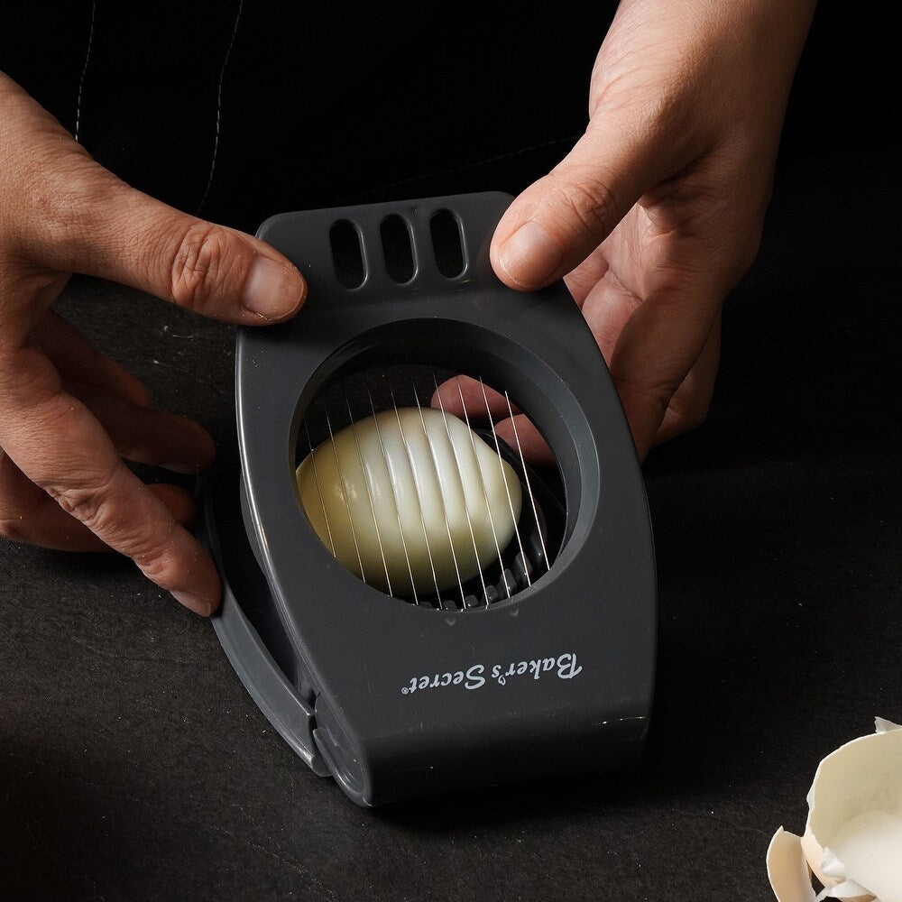 Baker's Secret Plastic Egg Slicer 13.5cm – Easy-to-Use Kitchen Tool for Evenly Slicing Eggs and Soft Fruits