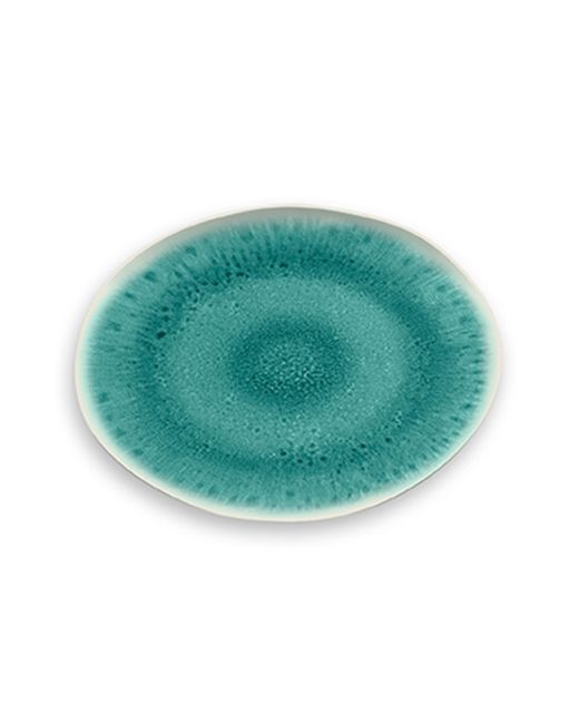 Tarhong Organic  Radiant  Glaze Oval Platter Turquoise