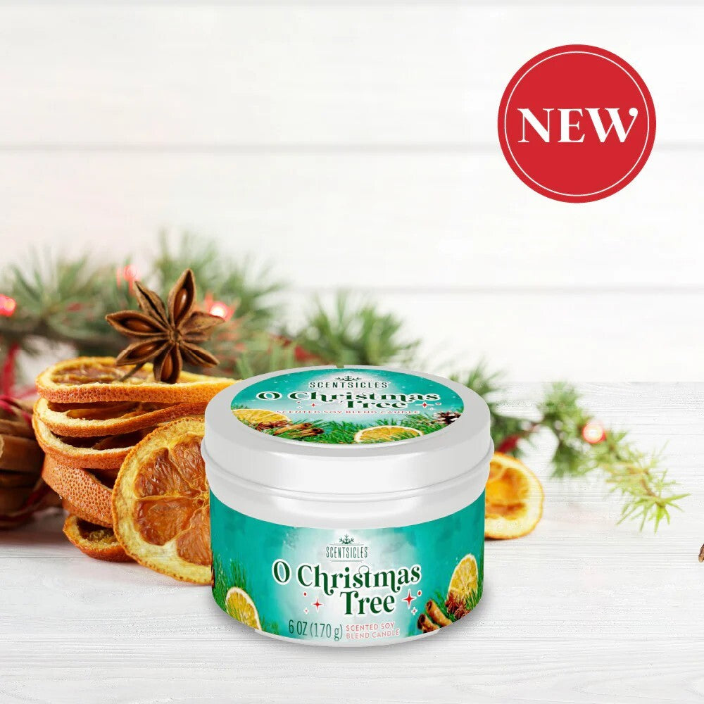 Scentsicles Candles O Christmas Tree 6oz – Festive Holiday Scented Candle for Seasonal Home Decor, Christmas Celebration, and Perfect Christmas Gifts